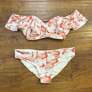 Malai Swimwear flamingo printed Bikini set